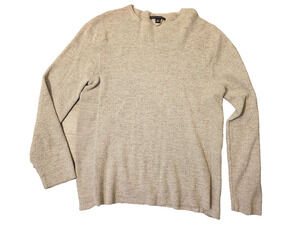 Banana Republic Mens Taupe Merino Wool Cotton Blend Crewneck Sweater Size Small